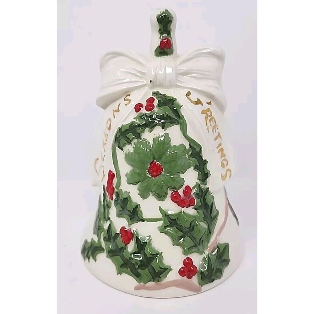 Vintage Ceramic Christmas Holly Decoration U266‎